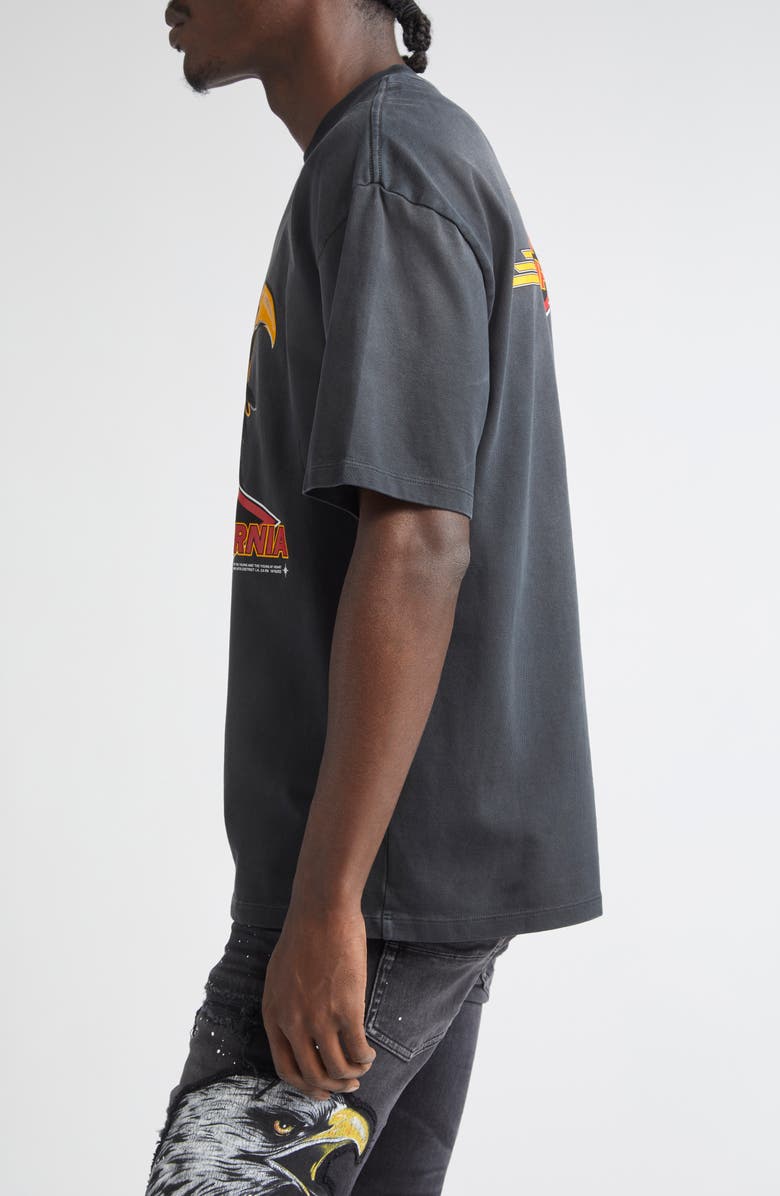 AMIRI Eagle Oversize Graphic T-Shirt, Alternate, color, Black