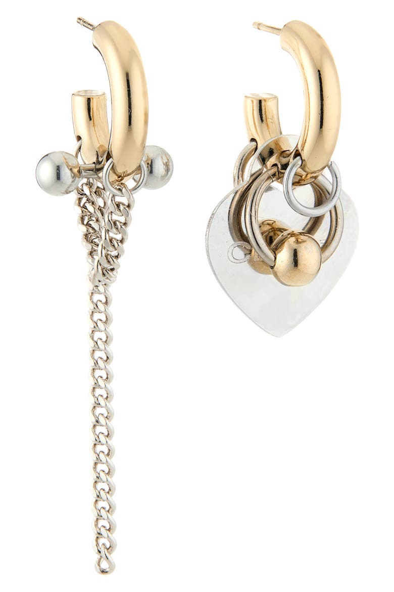 Nick Mixed Metal Drop Earrings, Alternate, color, GOLD N PALLADIUM