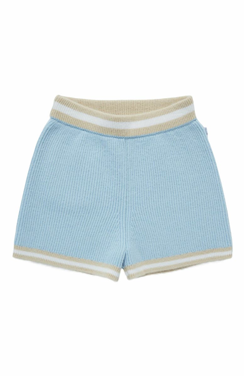 Samii Ryan | Smiley� Wimbeldon Knit Shorts , Blue , X-Small , 1, Alternate, color, Baby Blue
