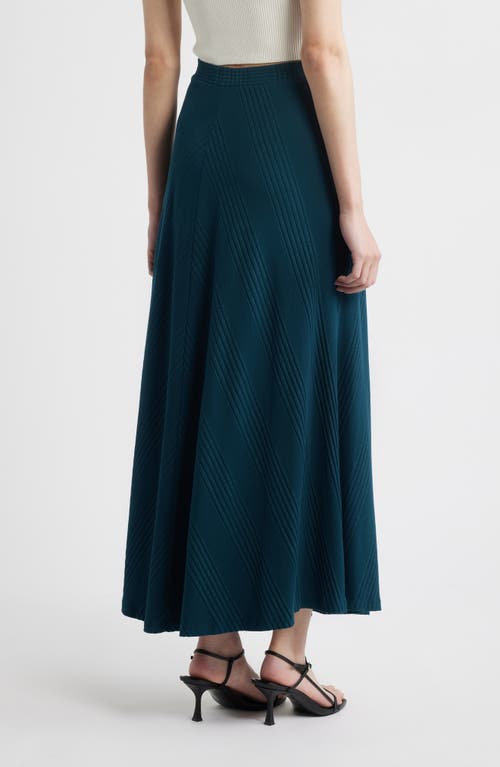 Wyeth Hart Chevron Knit Midi Skirt In Tide