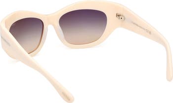 Brianna 55mm Gradient Cat Eye Sunglasses