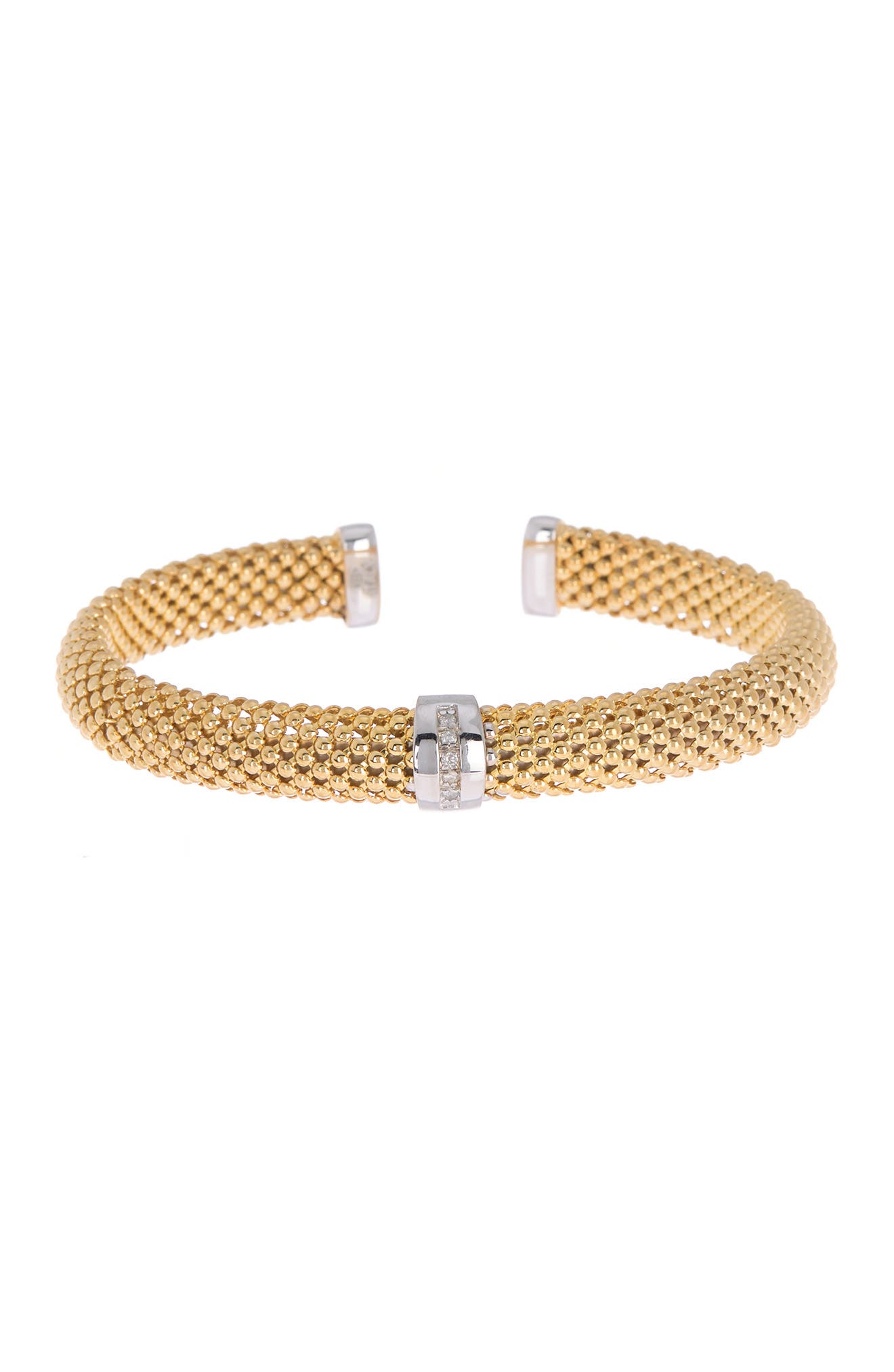 MESHMERISE 18K Gold Vermeil Diamond Bangle Bracelet - 0.12ct.