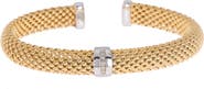 MESHMERISE 18K Gold Vermeil Diamond Bangle Bracelet - 0.12ct.
