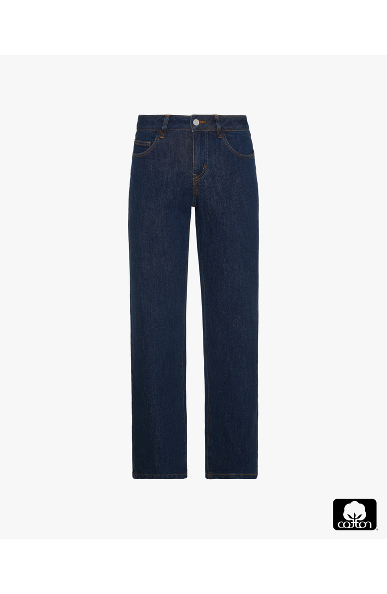 WeWoreWhat 90's Straight Leg Jean, Alternate, color, Dark Mid Wash