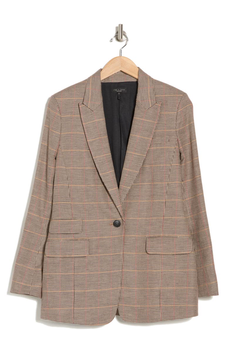 rag & bone Foster Plaid Single Button Blazer, Alternate, color, 