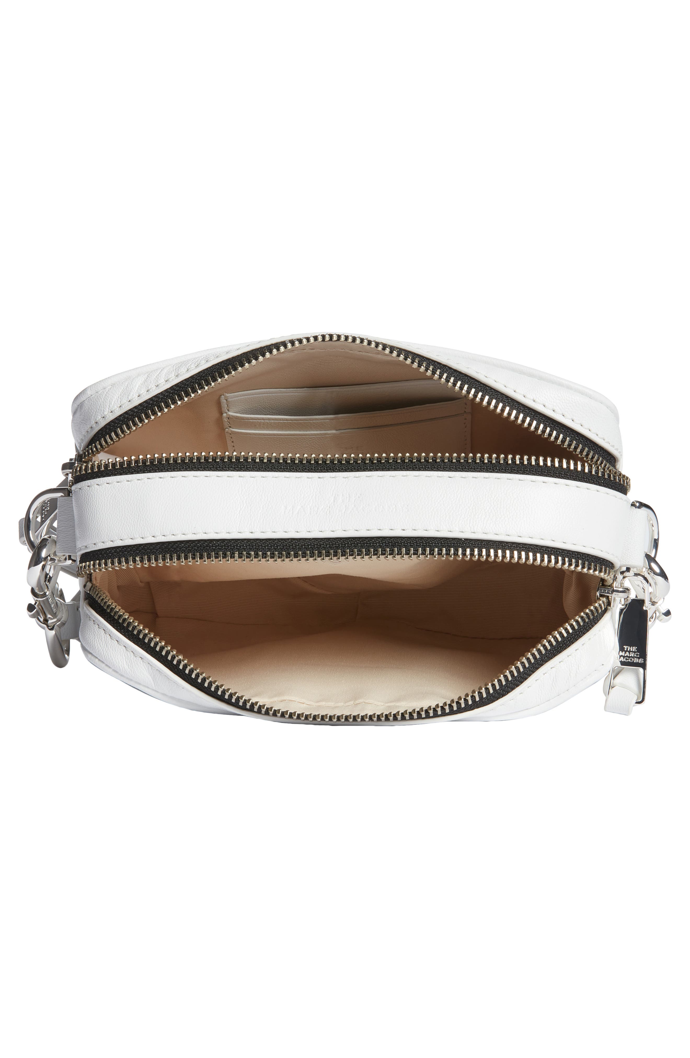 The Softshot 21 Leather Crossbody Bag, Alternate, color, WHITE