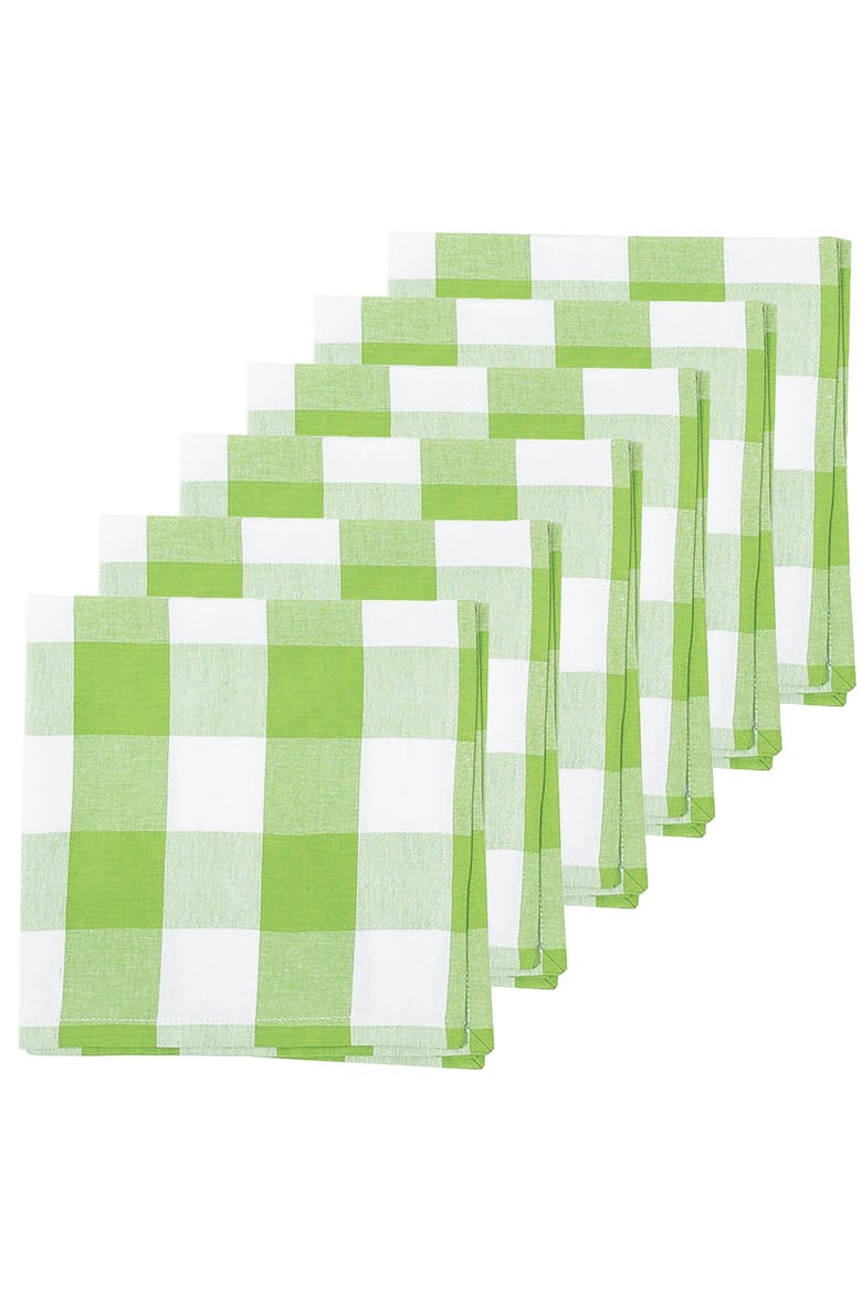 Franklin Sprout Napkin Set of 6, Alternate, color, Green