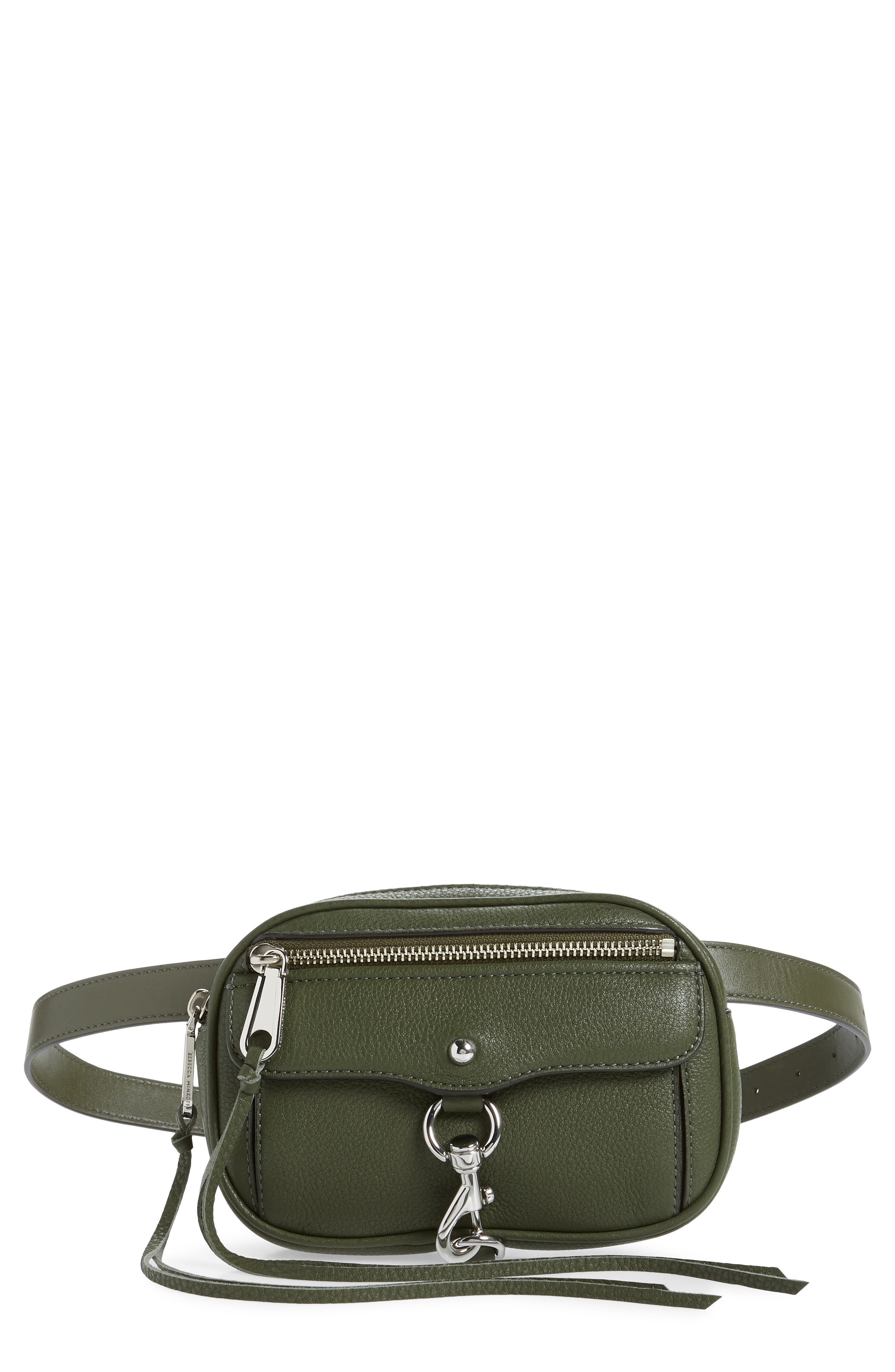 Blythe Leather Belt Bag, Main, color, HUNTER