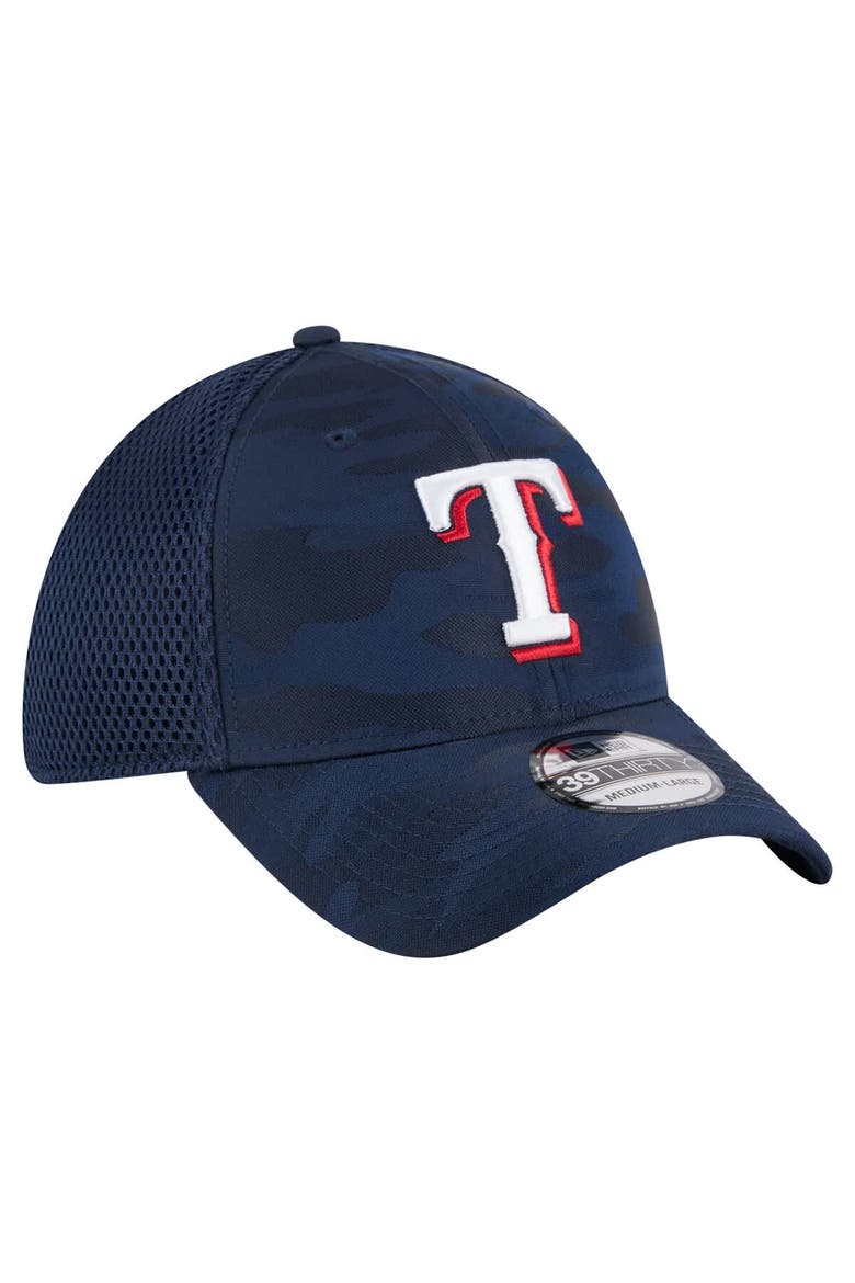 Men's New Era Navy Texas Rangers Subtle Camo 39THIRTY Flex Hat, Alternate, color, Navy