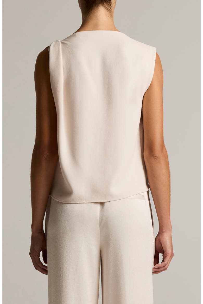 Draped Shoulder Sleeveless Blouse, Alternate, color, BLUSH CLOUD