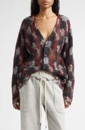 R13 Distressed Kid Mohair & Merino Wool Blend Boyfriend Cardigan