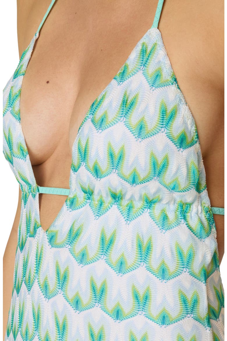 One-piece Swimsuit In Floral-pattern Viscose, Alternate, color, Multicoloured