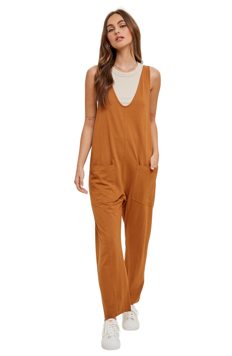 WISHLIST Knit Open Back Jumpsuit, Alternate, color, 