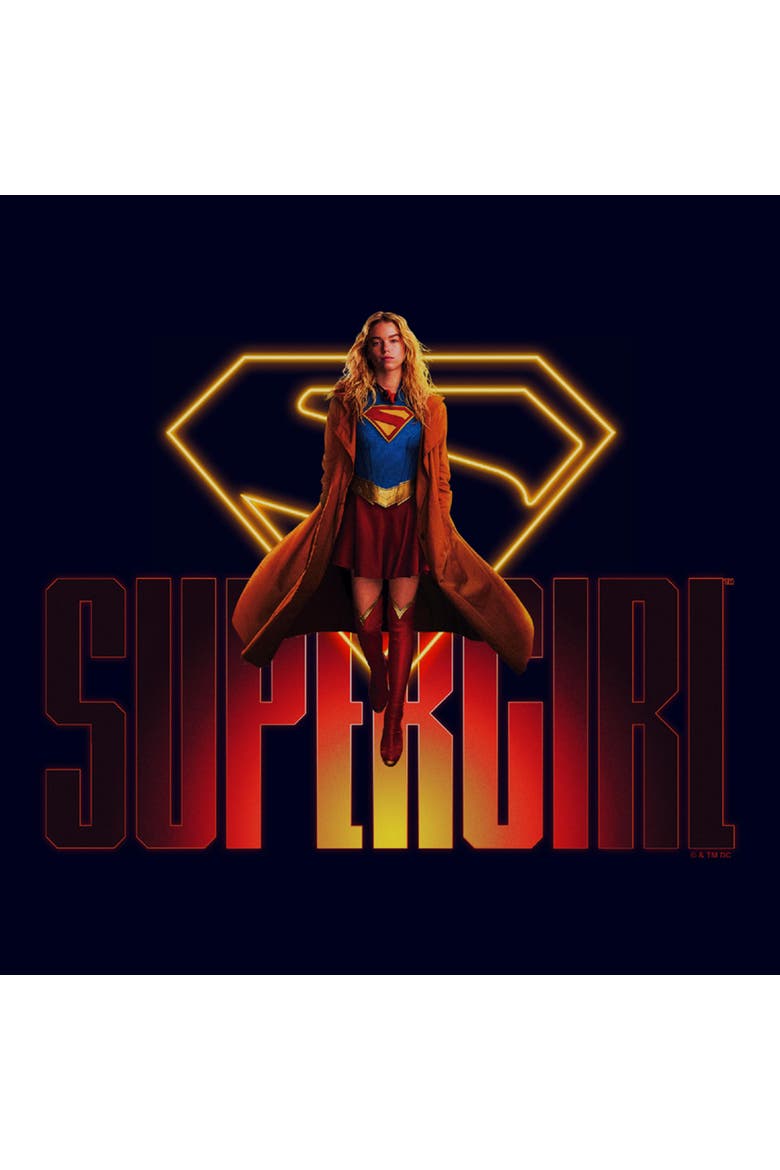 Men's Supergirl Kara Flying Logo  Graphic T-Shirt, Alternate, color, Navy Blue