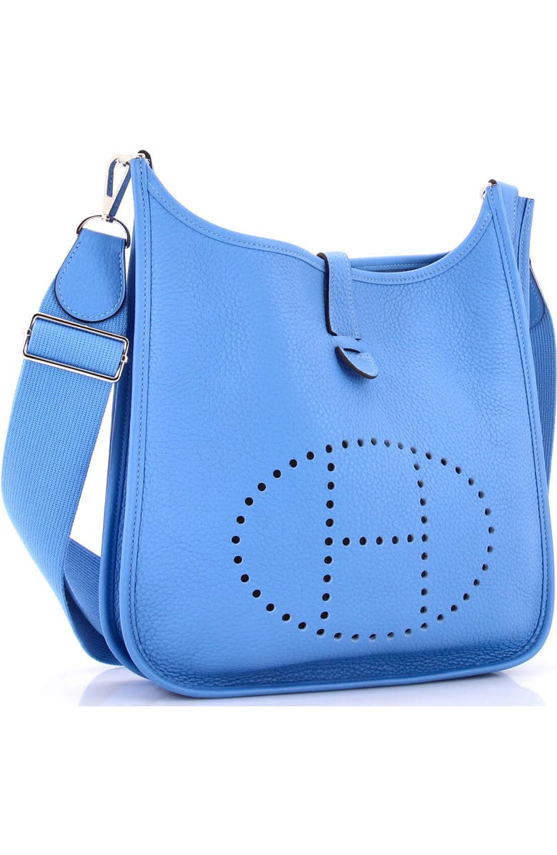 Pre-Owned Hermes Evelyne Bag Gen III Clemence PM, Alternate, color, Bleu Paradis