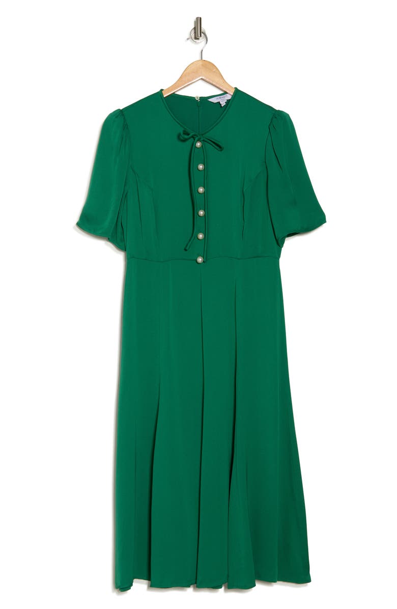 LK Bennett Montana A-Line Silk Dress, Alternate, color, Green