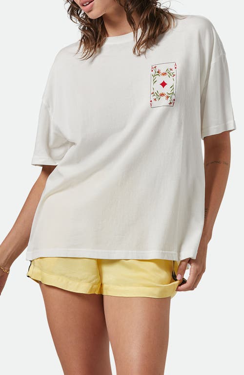 Brixton Botanical Ace Cotton Graphic T-shirt In White