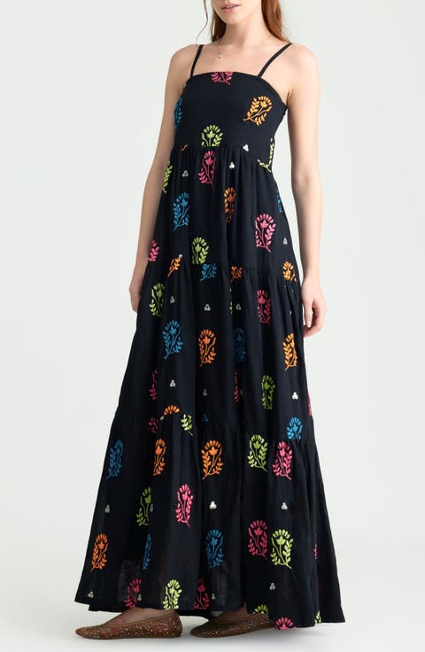 Soraya Embroidered Cotton Maxi Sundress