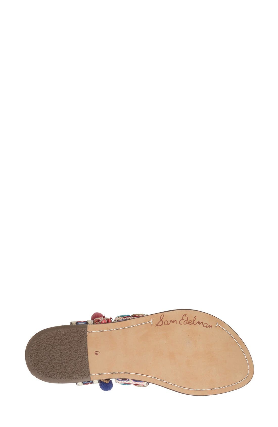 'Gretchen' Embellished Lace-Up Sandal, Alternate, color, GOLDEN CARAMEL
