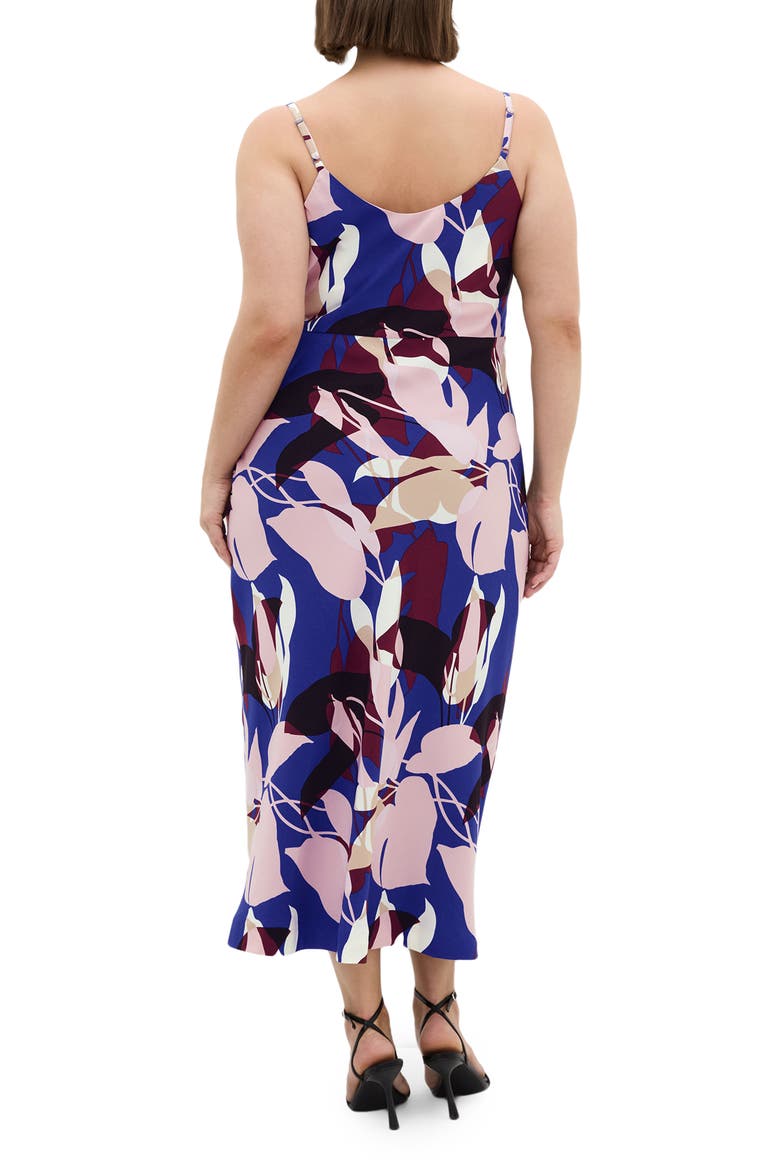 Mariana Printed Cowl Neck Midi Dress, Alternate, color, WILD FERN