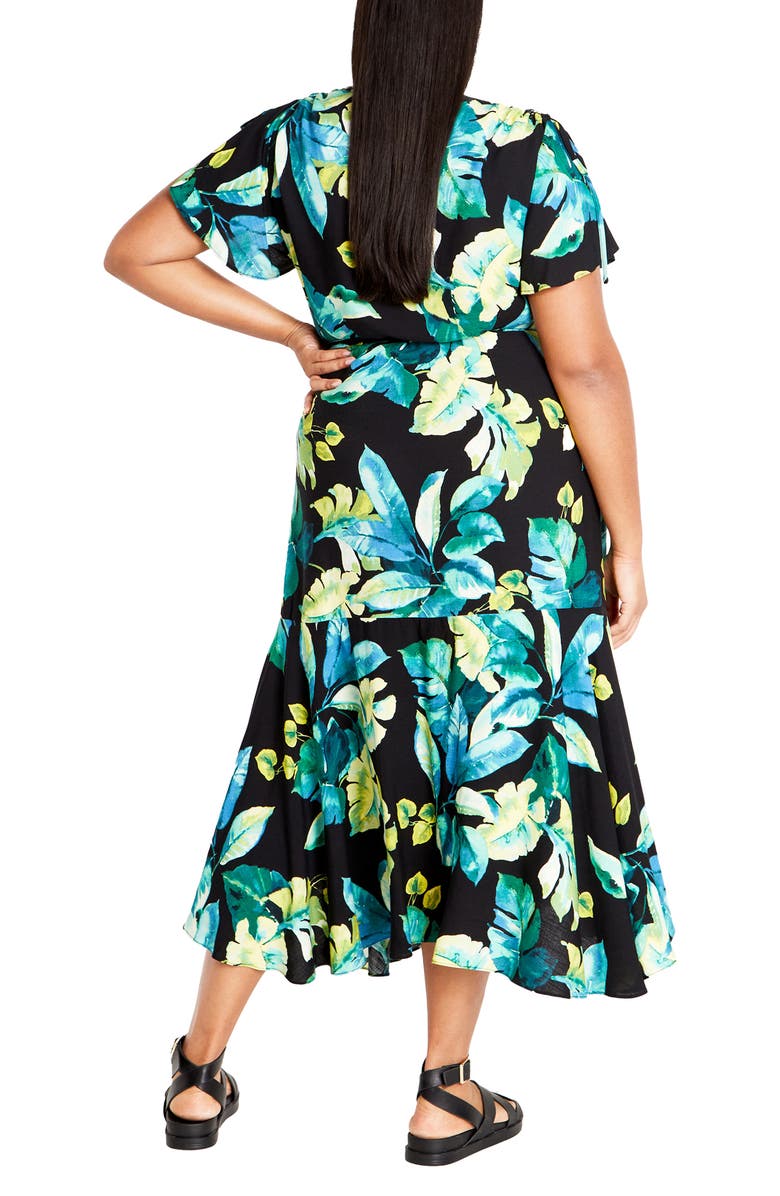 City Chic Imogen Floral Maxi Wrap Dress, Alternate, color,
