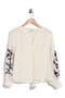  Ivory W/ Black Embroidery