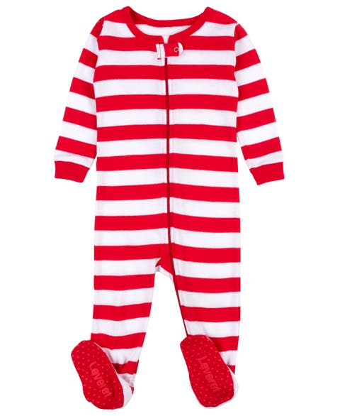 Kids Footed Striped Cotton Matching Family Holiday Pajamas (Toddler, Little Kid & Big Kid)