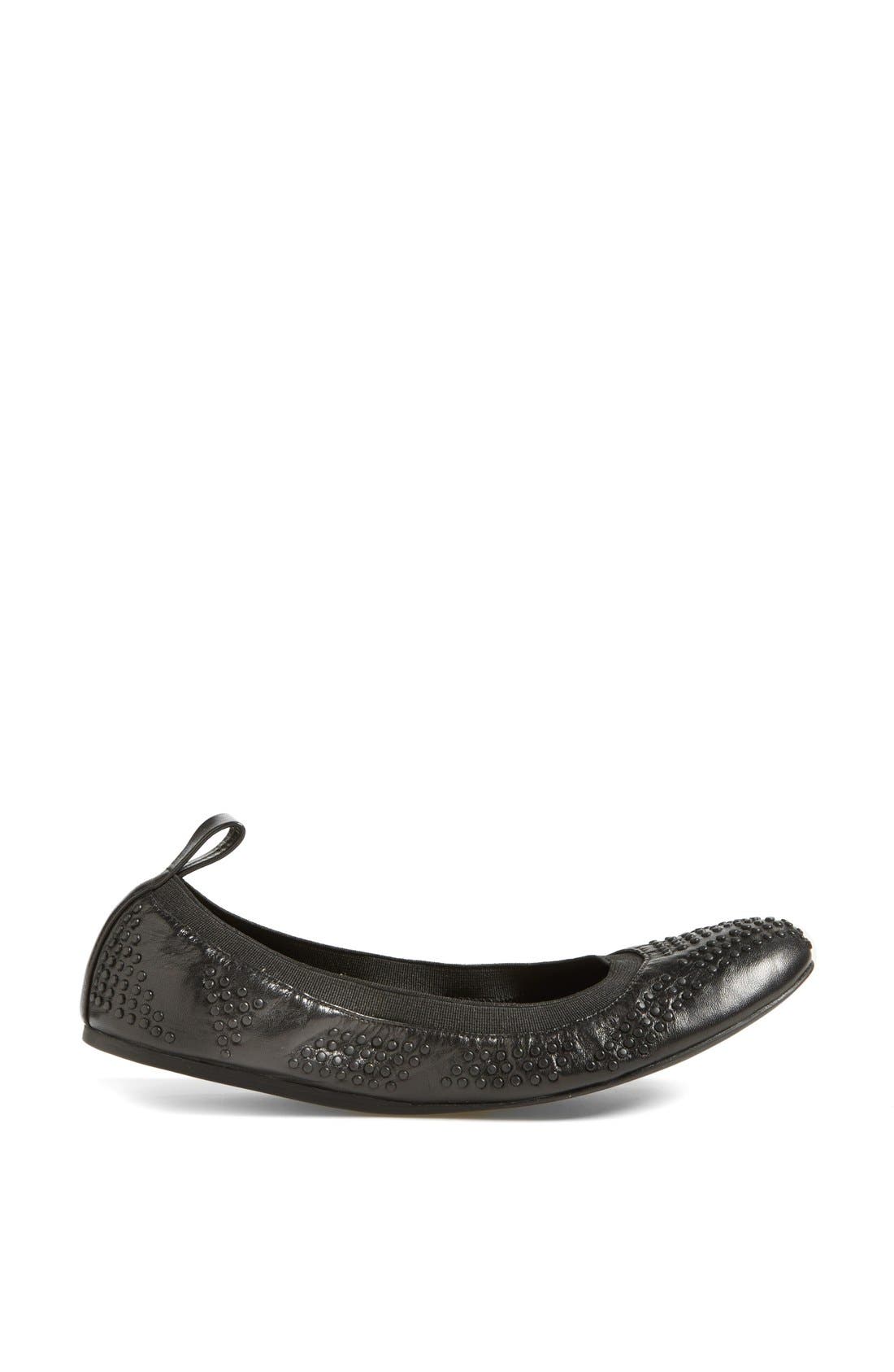 See by Chloé Studded Leather Ballet Flat, Alternate, color, 