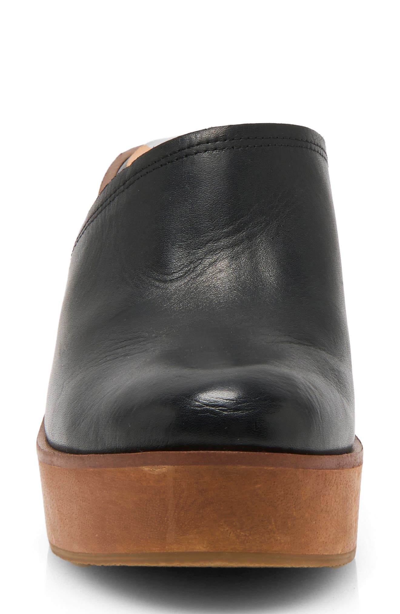 Hudson Platform Clog, Alternate, color, BLACK LEATHER
