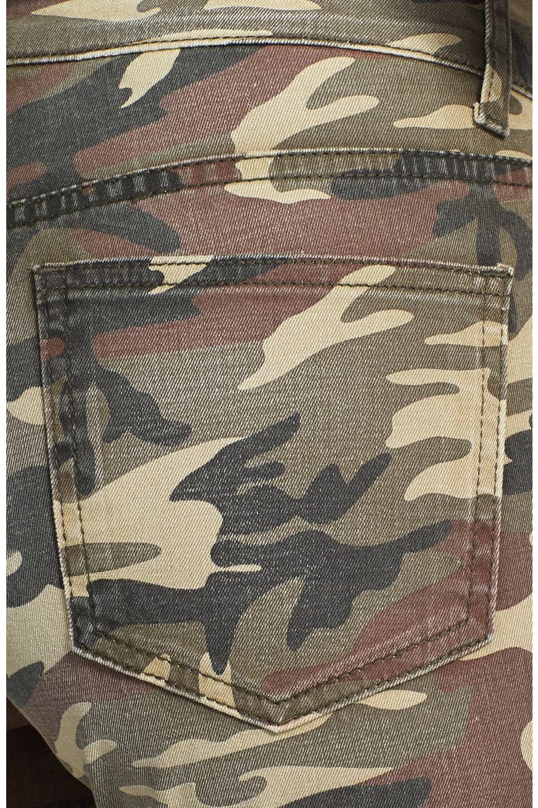 'Mia' Camo Skinny Jeans, Alternate, color, OLIVE
