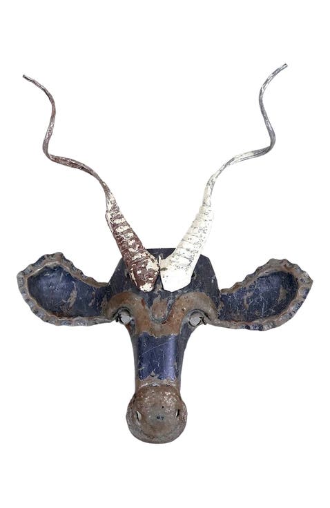 Kudu Animal Mask - Recycled Metal Wall Art
