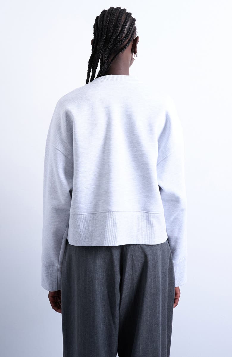 Topshop Premium Oversize Hoodie, Alternate, color, Light Grey