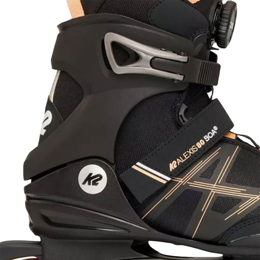 K2 Alexis 80 BOA Black/Pink Womens Inline Skates, Alternate, color, Black/Pink