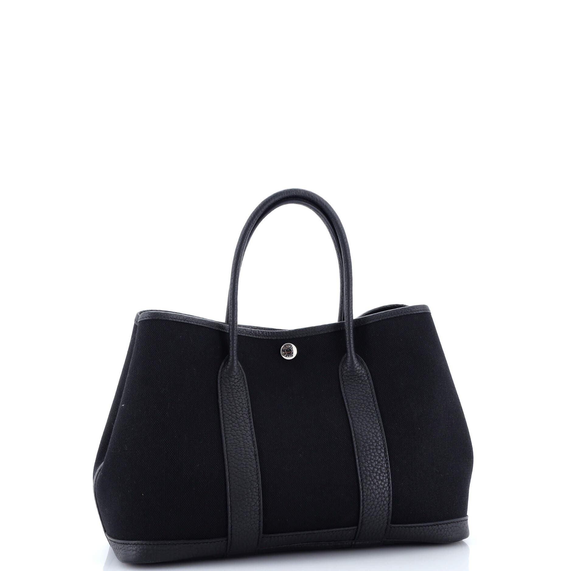 Pre-Owned Hermes Garden Party Tote Toile and Leather 30, Alternate, color, 