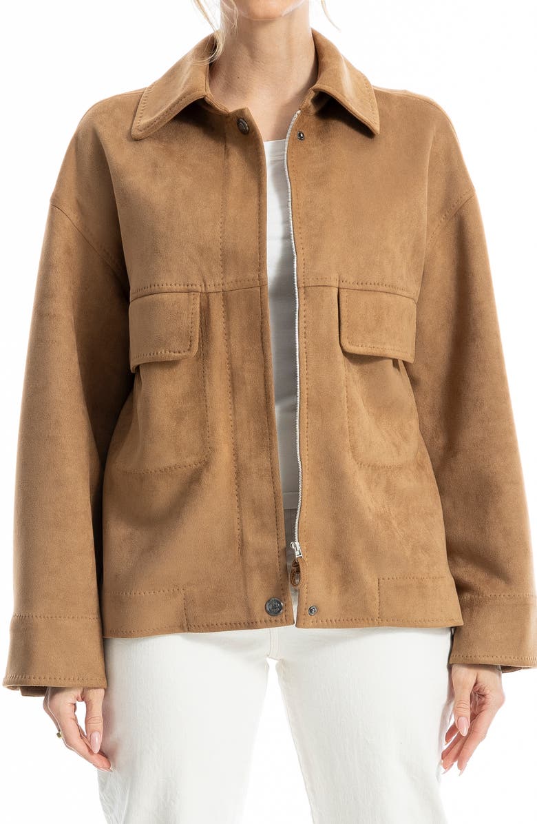 MAX STUDIO Faux Suede Jacket, Alternate, color,