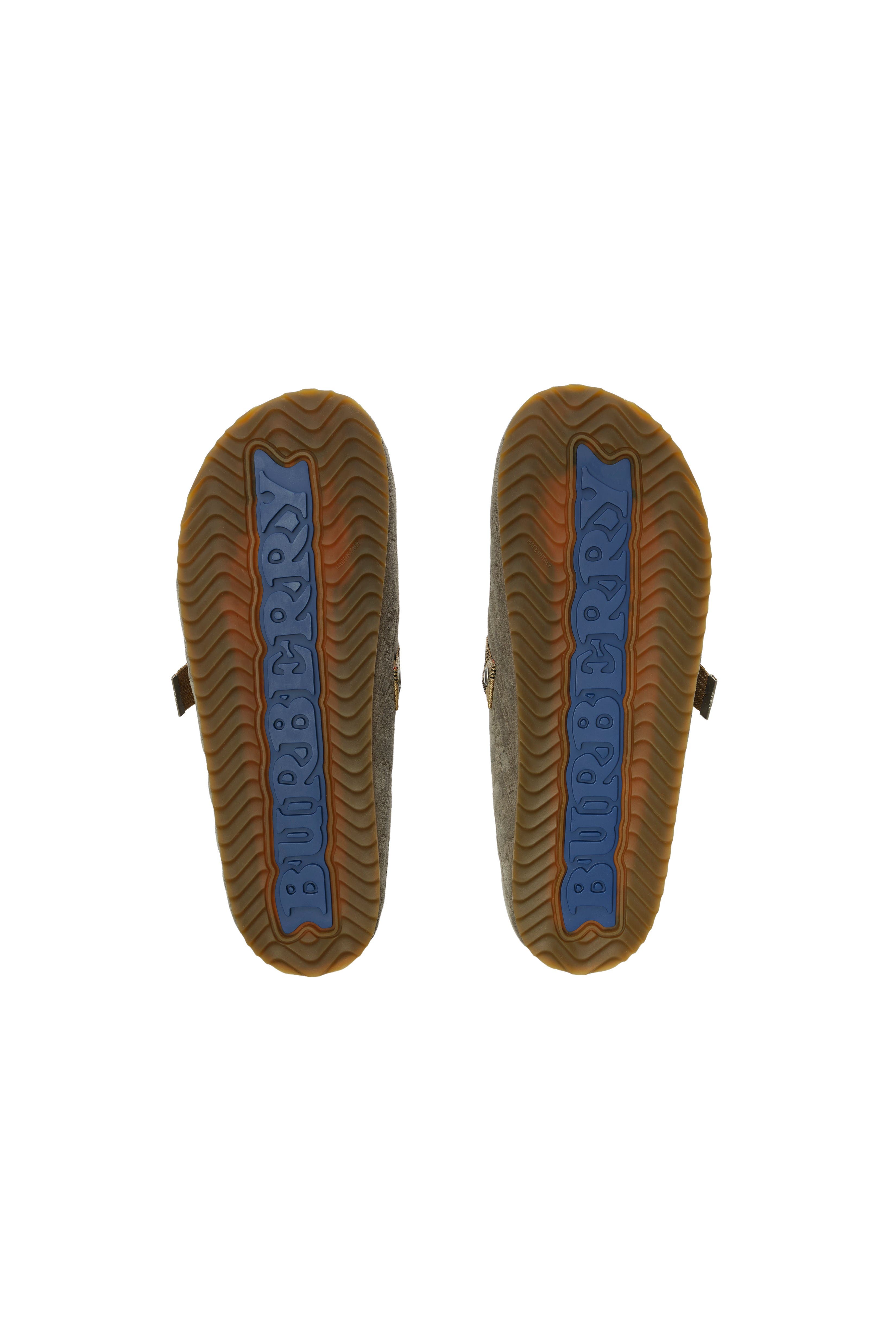 Burberry Check Suede Urchin Clogs, Alternate, color, Chino Grey