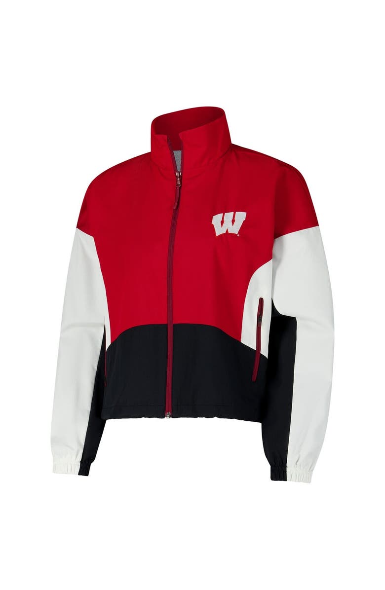 Under Armour Women's Under Armour Red Wisconsin Badgers Gameday Stretch Woven Performance Full-Zip Jacket, Alternate, color, Red