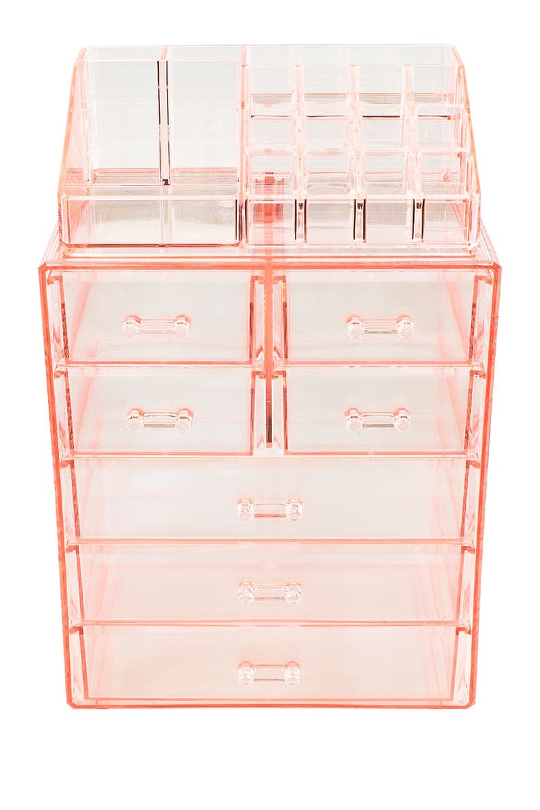 Makeup Storage Organizer - Pink, Alternate, color, PINK