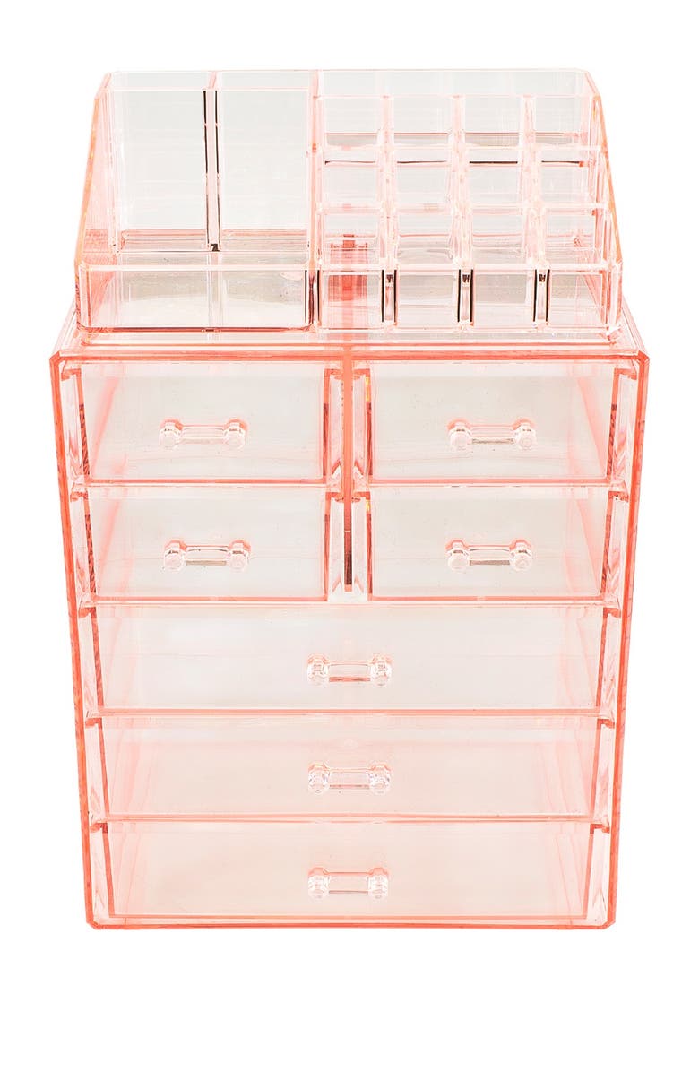 SORBUS Makeup Storage Organizer - Pink, Alternate, color, 
