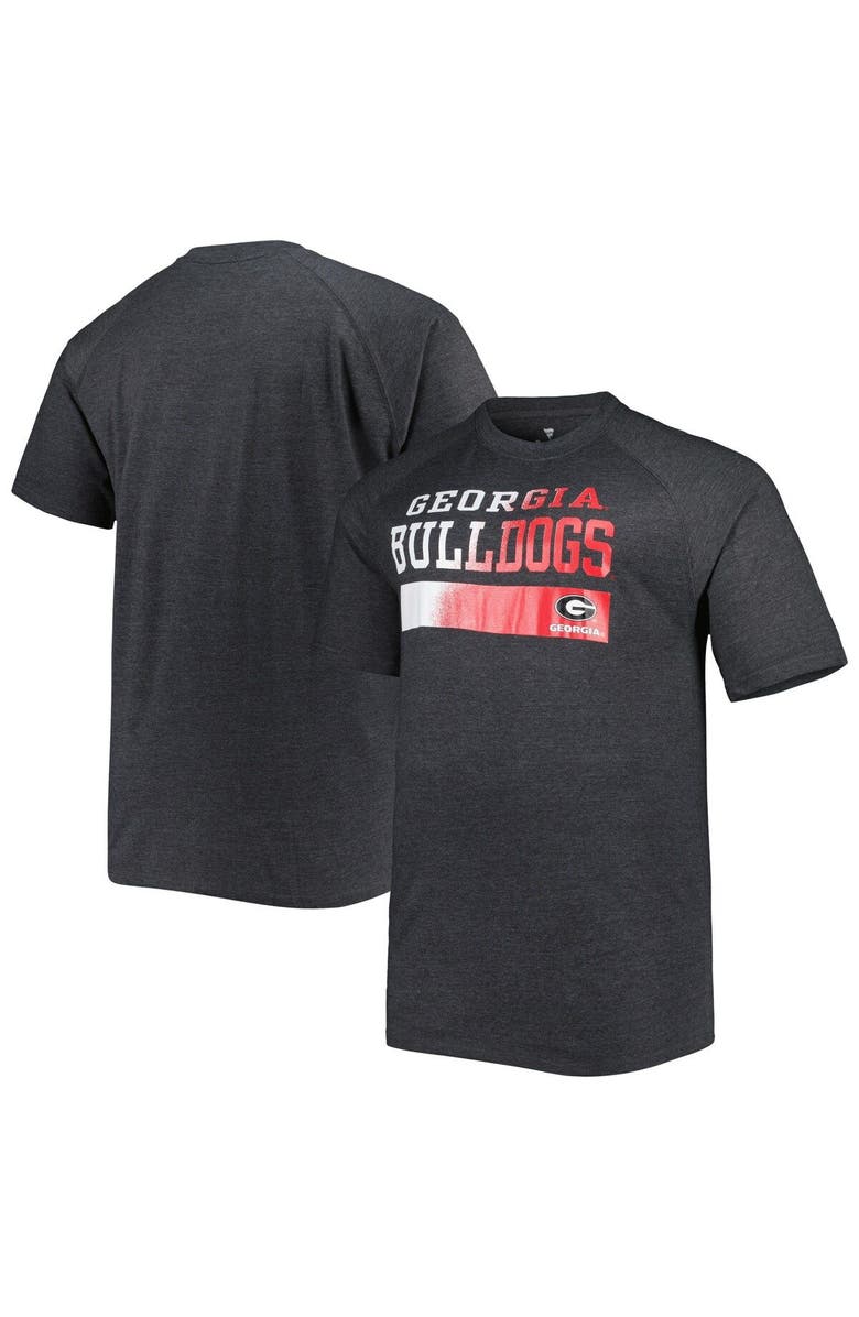 PROFILE Men's Charcoal Georgia Bulldogs Big & Tall Raglan T-Shirt, Alternate, color, 