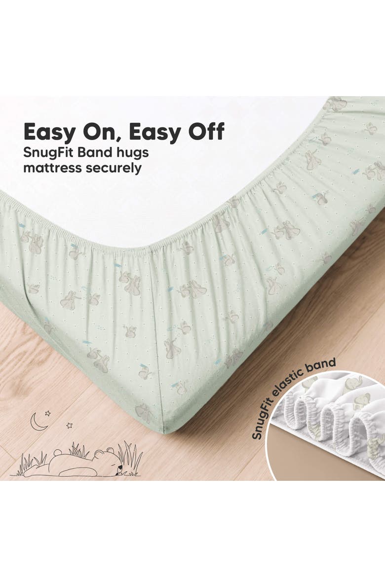 2-Pack Aereo Fitted Crib Sheets, Alternate, color, Elly