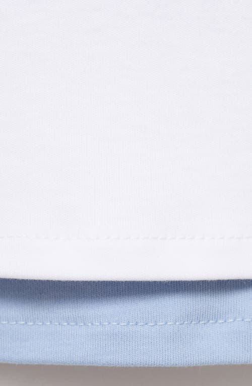 Mango Double Layer Cotton T-shirt In White