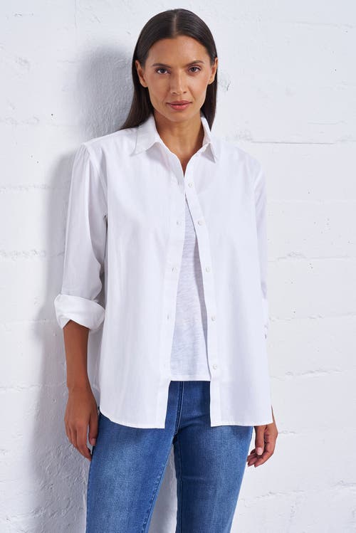 Franne Golde Crisp Cotton Button-up Shirt