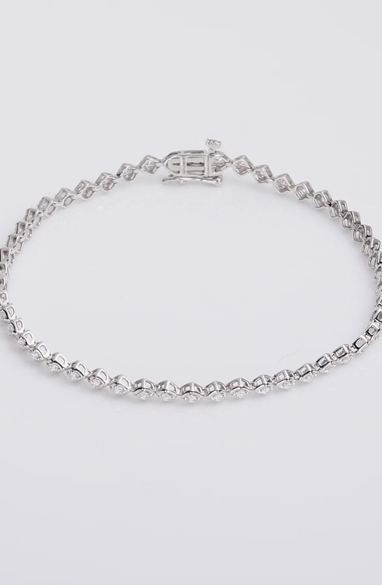 Aurate New York Petite Lab Grown Diamond Tennis Bracelet, Alternate, color, White Vermeil