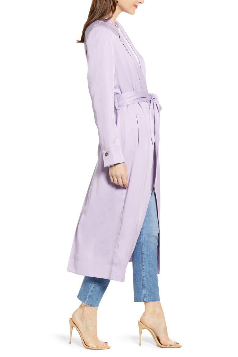 Elongated Collar Trench Coat (Nordstrom Exclusive), Alternate, color, PURPLE BETA
