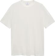 MANGO Slim Fit Linen Blend T-Shirt