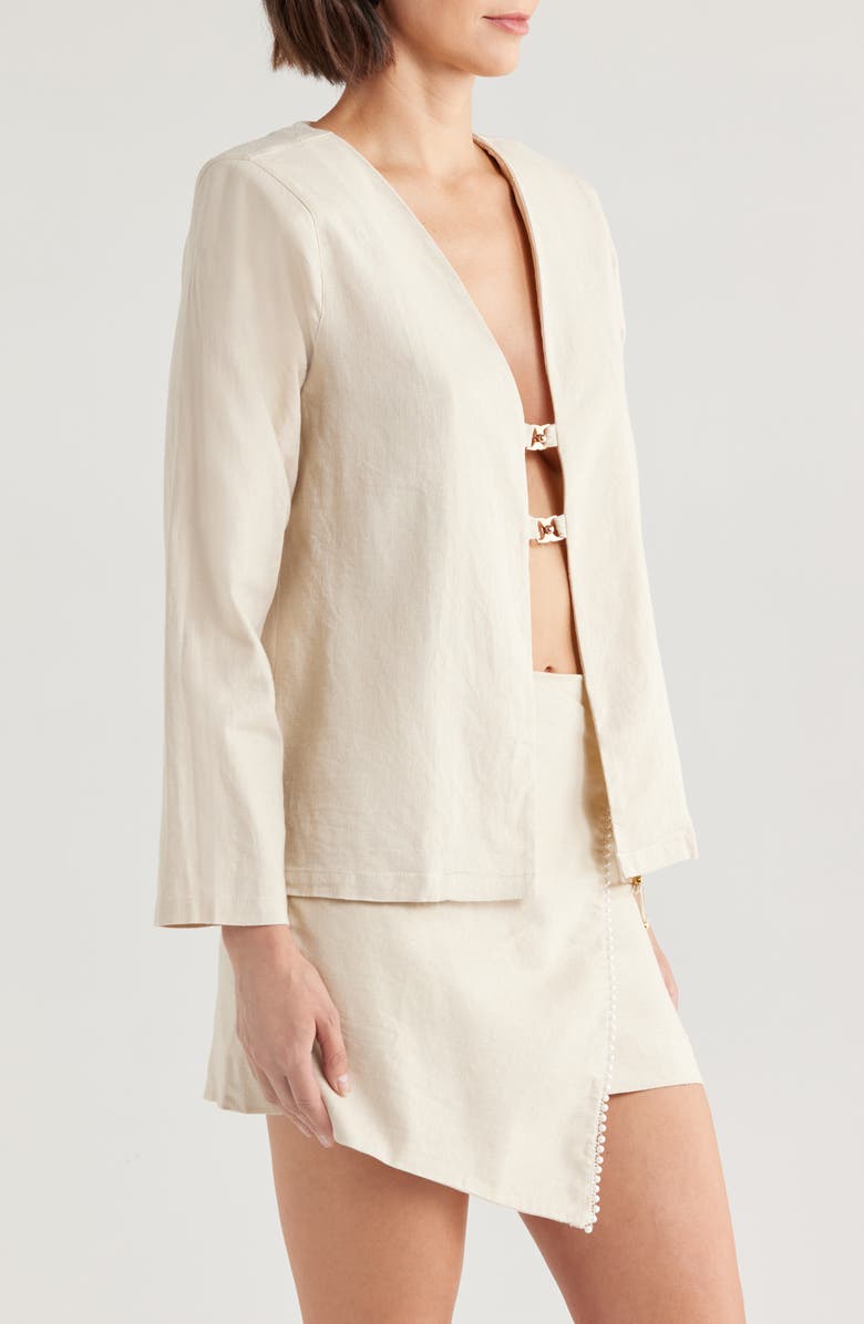 BOAMAR Libia Linen Blend Jacket, Alternate, color, Sienna