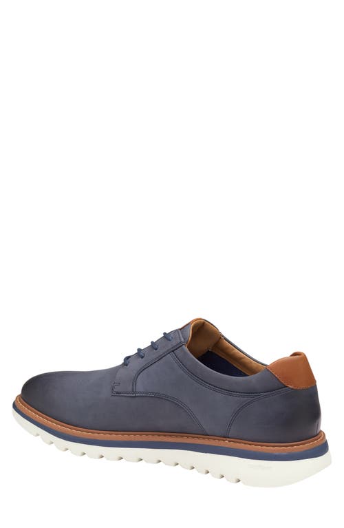 Johnston & Murphy Braydon Plain Toe Derby In Blue