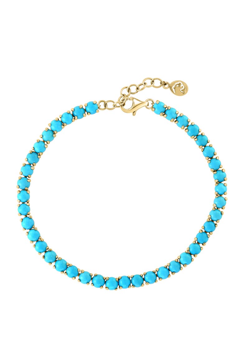 14K Yellow Gold ,Turquoise Bracelet, Alternate, color, Hematite and FW Blush Pearl