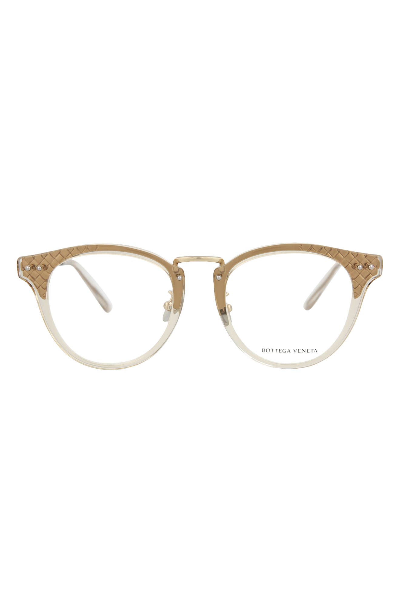 Bottega Veneta 49mm Round Optical Frames